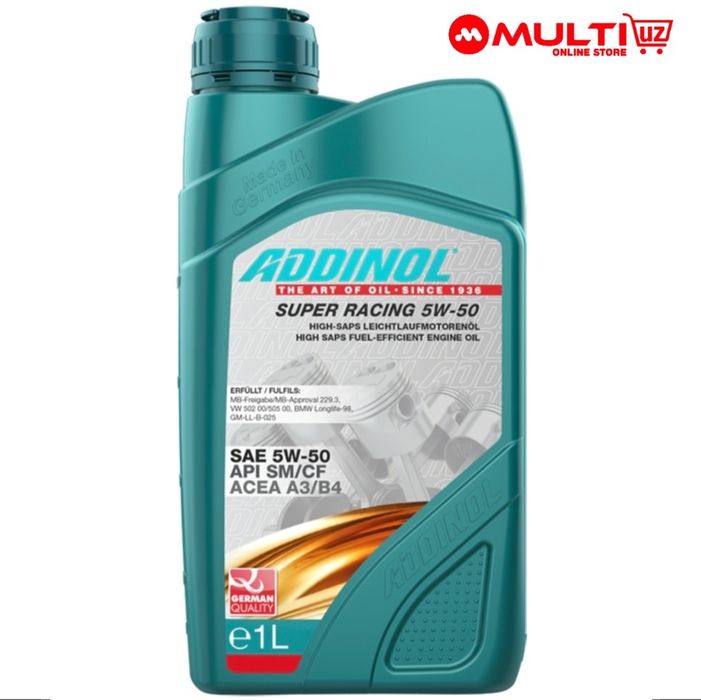 Addinol 5w50 Super Racing Синтетическое Маторное масло 4л