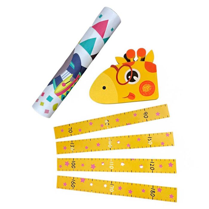 Metru masurare inaltime copii cu model magnetic 3D, sticker autocolant