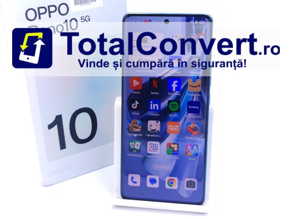 Oppo Reno10 5G 256GB Ice Blue 8GB Dual SIM, Garantie 24 luni | #D94196