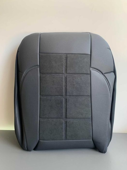 Huse scaune auto din piele alcantara imitatie piele negru gri