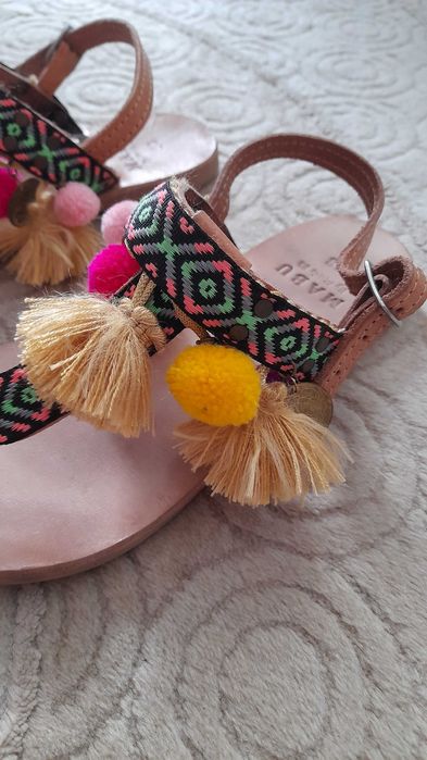 Равни кожени сандали Mabu by Maria BK - 38