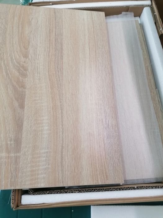 Нощно шкафче висящ дизайн с чекмедже ширина 50 см  цвят светъл дъб