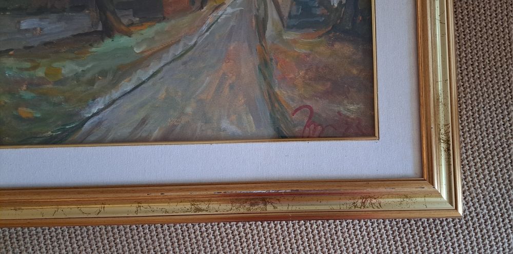 Tablou vechi ulei pe panza semnat
