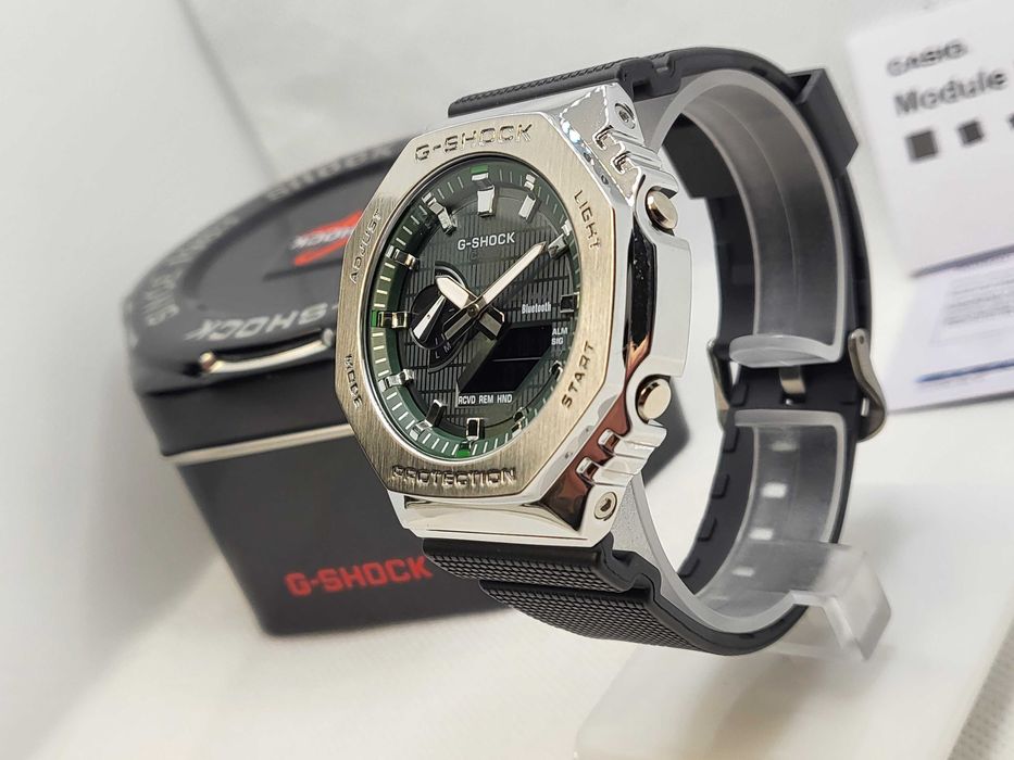 Ceas Casio G shock GMb 2100a 1a3er, Metal smarald .Nou, Garantie 2ani
