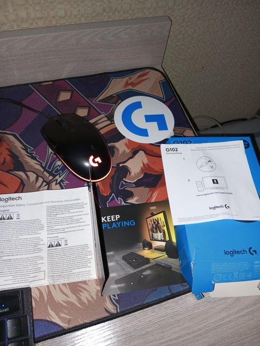 Компьютерная мышь logitech g102 lightsync чёрная б/у