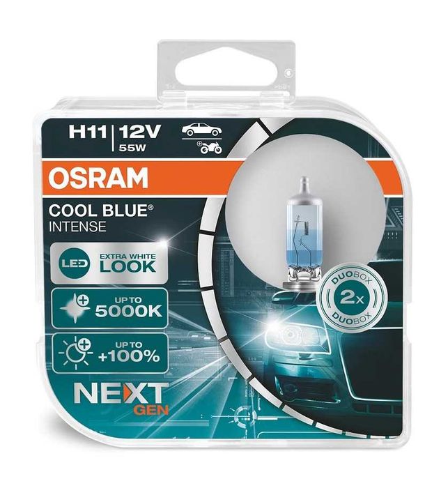 Автомобилни крушки Osram COOL BLUE INTENSE +100%  H1/H4/H7/H8/H11...