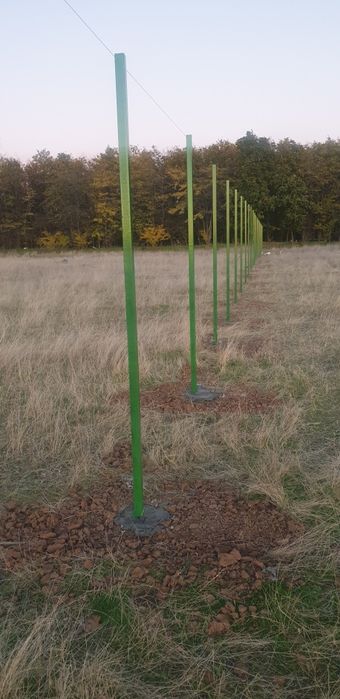 Gard vopsit in camp electrostastic verde și gri antracit 138 de lei ml