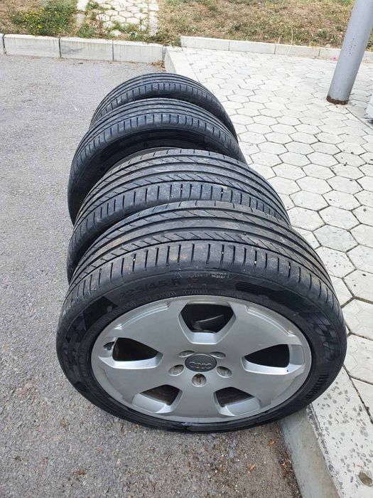 Лети джанти Audi VW 17 комплект с гуми Continental 225/45/17 VAG
