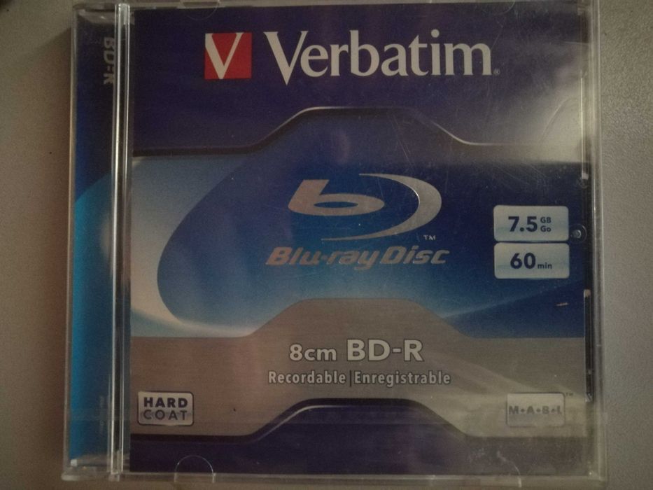 Blue-ray disc 8см BD-R "Verbatim". Чистые