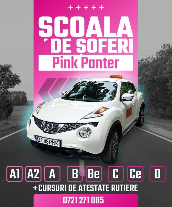 ScoaladesoferiPinkCraiova toate categoriile&atestate&B1 la 16 ani