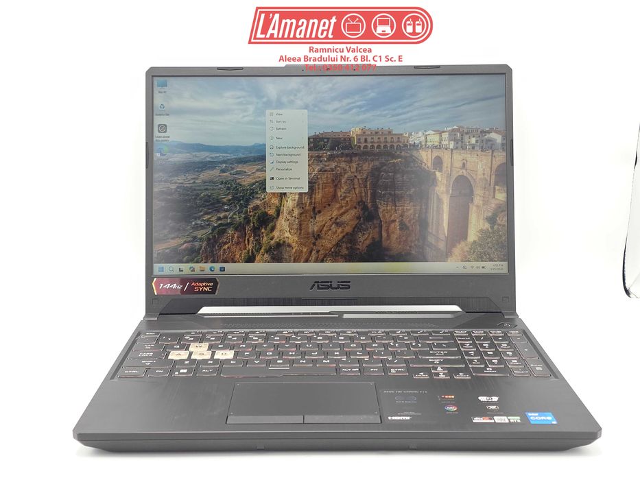 Laptop Gaming 15.6" FHD Asus TUF F15 i5-11400F 16GB 512GB RTX 3050