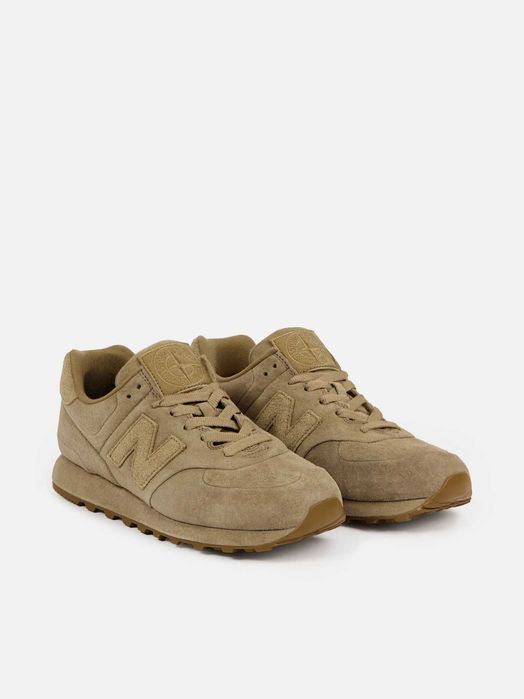 Колабарация на Stone Island и New Balance 574 Модел Ghost Цвят Тъмно Бежев Размер 42,5 Уникални маратонки за колекционери