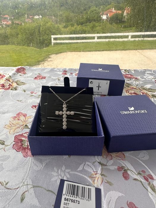 Colier Swarovski Angelic cross cruce