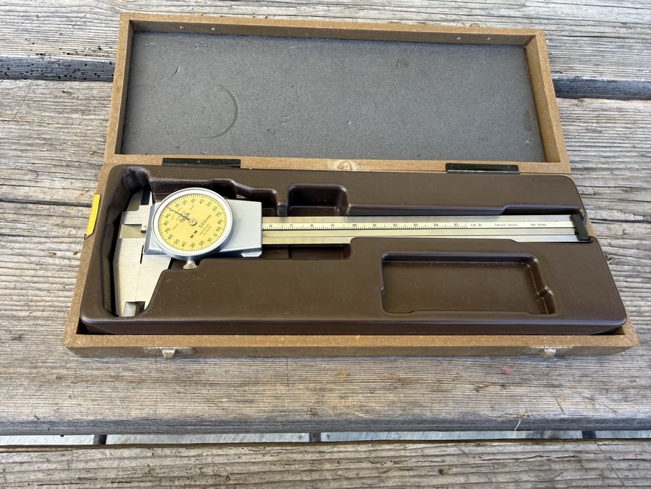 Șubler cu ceas elvețian TESA CCMA-M 0.02mm (Antichoc, Swiss Made) + Cutie
