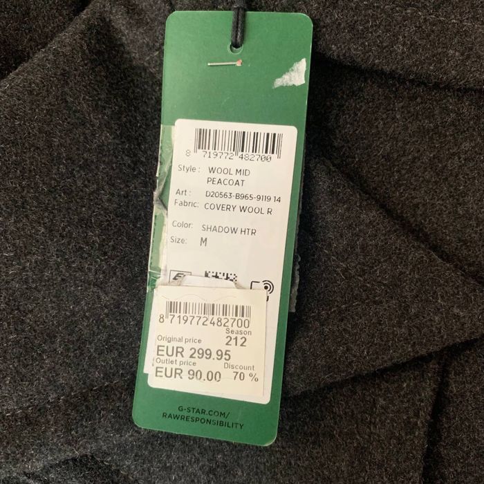 G Star Raw Wool Mid Coat - M