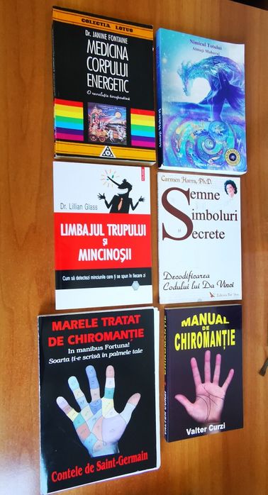 Diverse cărți medicină, istorie, chiromanție etc