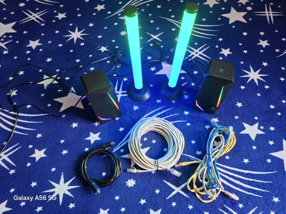 Boxe Redragon Waltz + 2 Lumini RGB + HDMI + 4 Cabluri ethernet