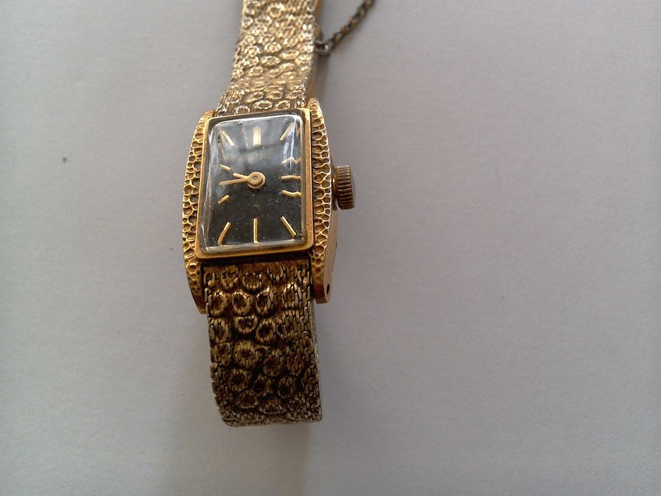 Ceas Seiko bijuterie, mecanic, carcasă/brățară placate aur