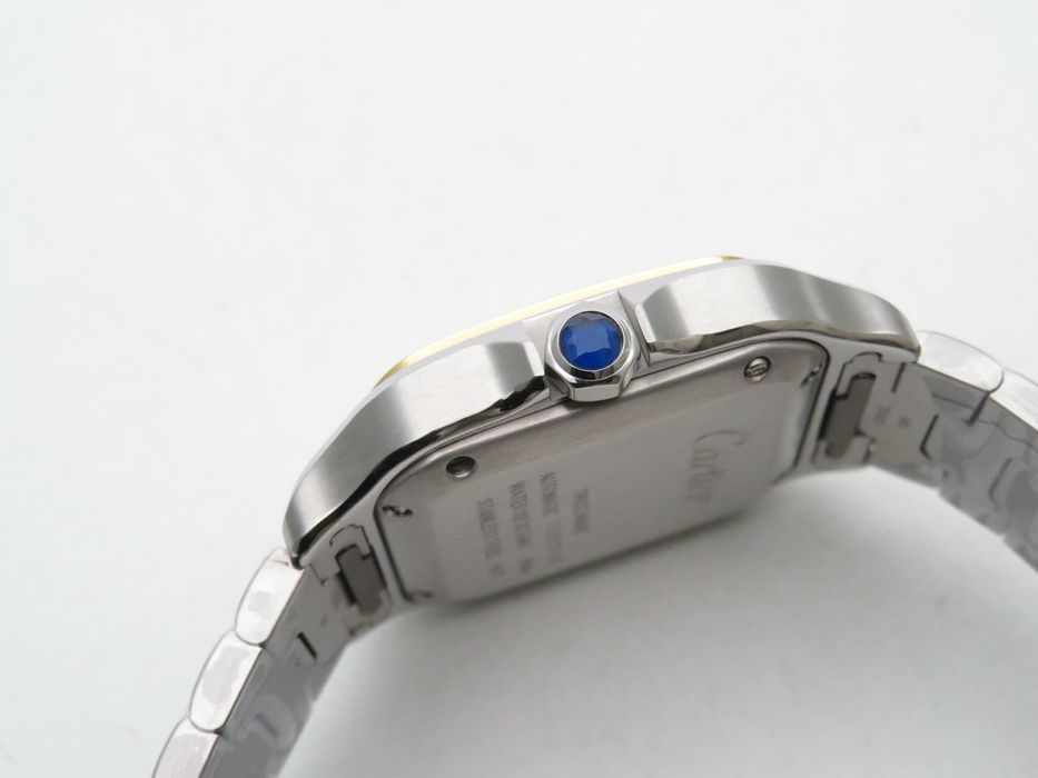 Cartier Santos de Cartier 35mm дамски - жълто злато и стомана - QC снимки