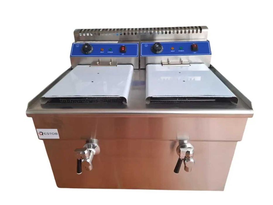 Электрическая фритюрница HEF-780 с 2 емкостями frityr fritur fritir