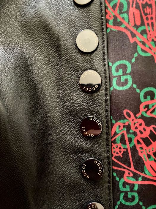 Jachetă Gucci din piele naturală