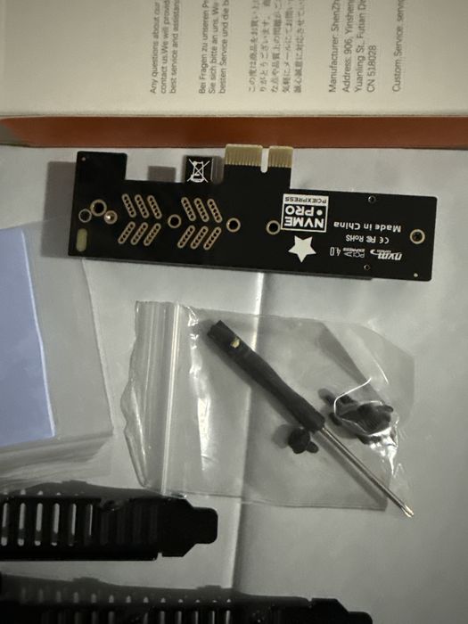 Adaptor ELUTENG NVMe PCIe 4.0 NVMe M.2 SSD la placă PCIe X1/X4/X8/X16