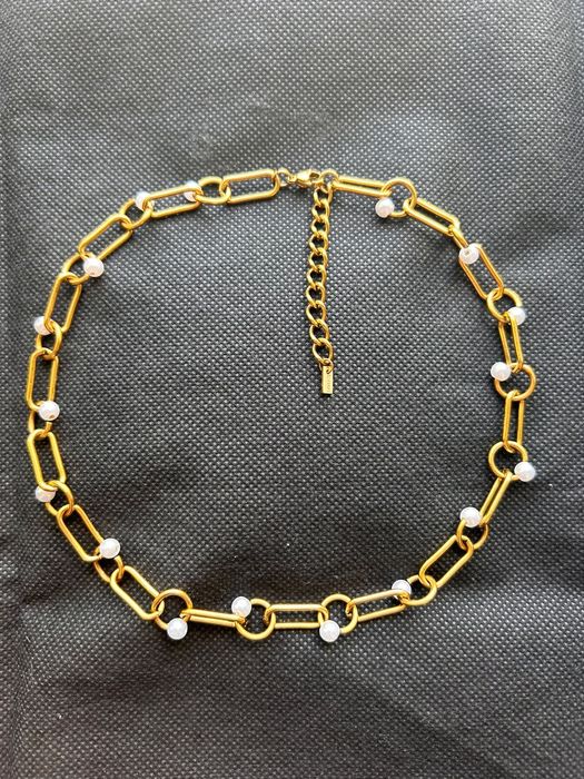 Colier cu perle placat cu aur 18 k