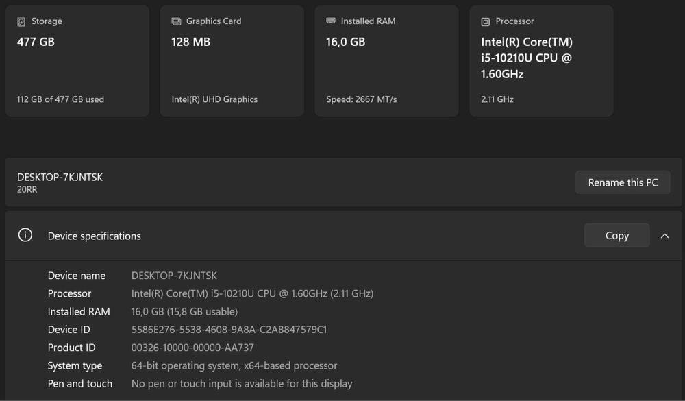 Laptop Lenovo Thinkpad 13s-IML