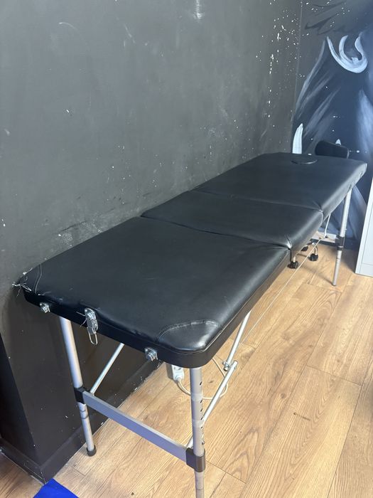 pat profesional reglabil masaj, tatuaj, negru