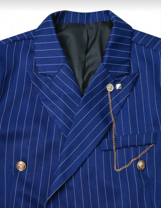 Костюм двуредово закопчаване - размер 54 royal blue