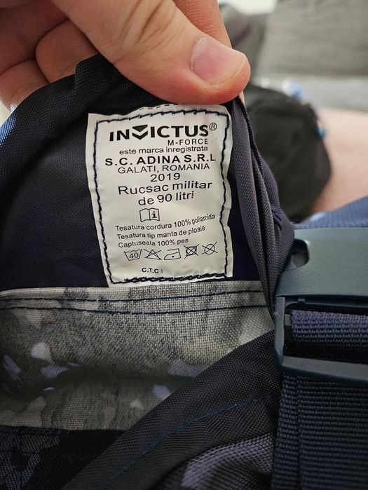 Set Rucsac militar marina, 90+30L Invictus ,