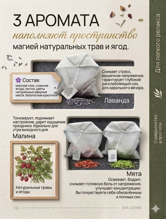 Чайные пакеты для ванны.