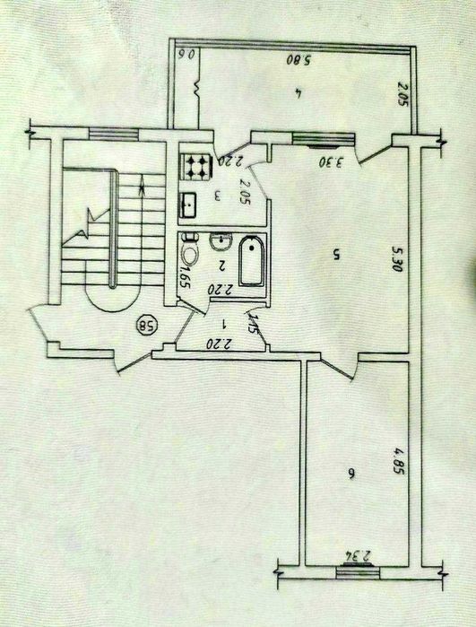 Продаётся 2х комн. 2 этаж. Ул. Фитрата. 52м2. Балкон 2/6. Жд. институт