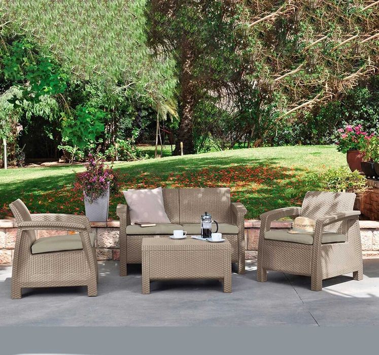 НЕМСКИ Луксозен Градински Сет Navara В 3 Цвята + Подарък ЛЕД ФЕНЕР