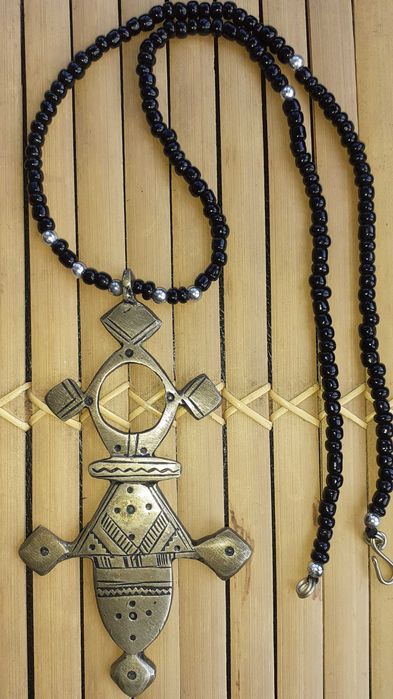 Cruce tuaregă Agadez – Teneghelt, Pandantiv etnic tribal, Mali, 10cm