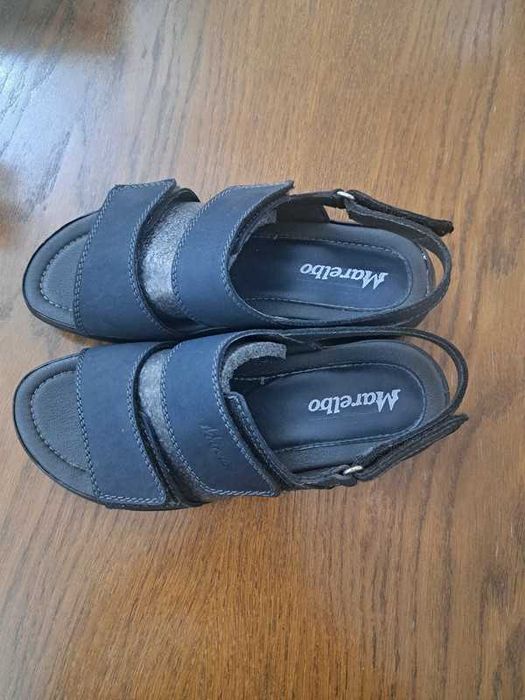 Sandale adolescenti, indigo, marime 38, piele naturala