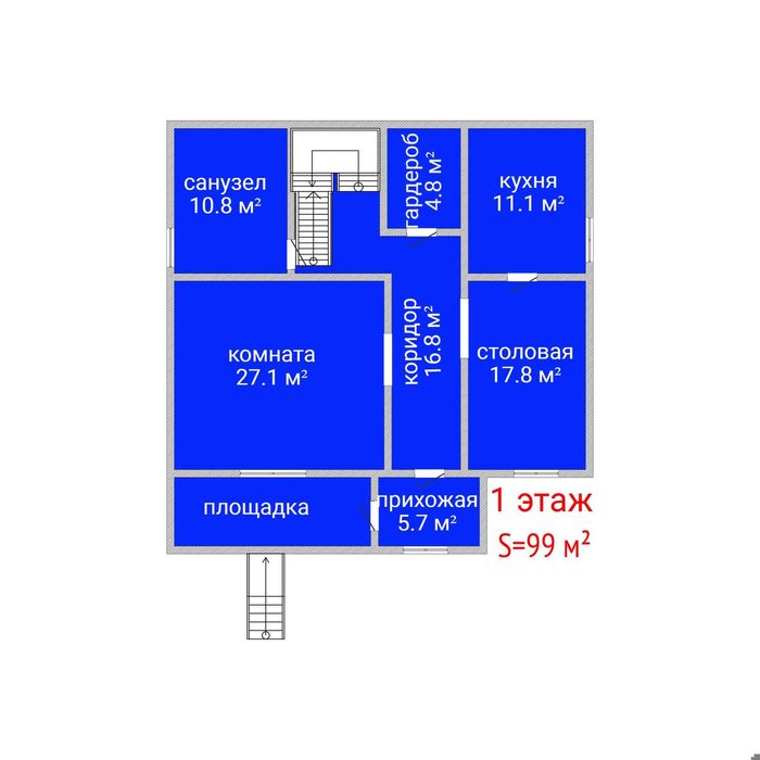 Шикарный трёхуровневый дом