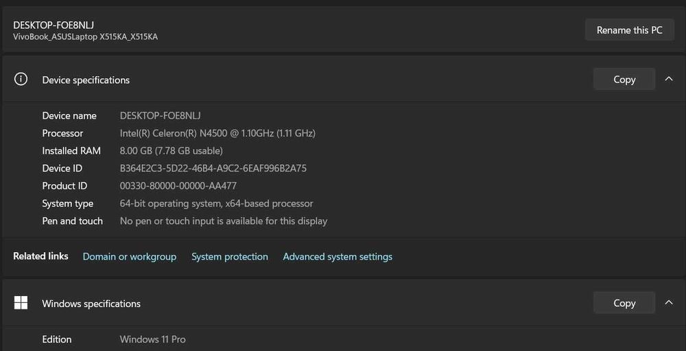 Лаптоп Asus 15.4 инча