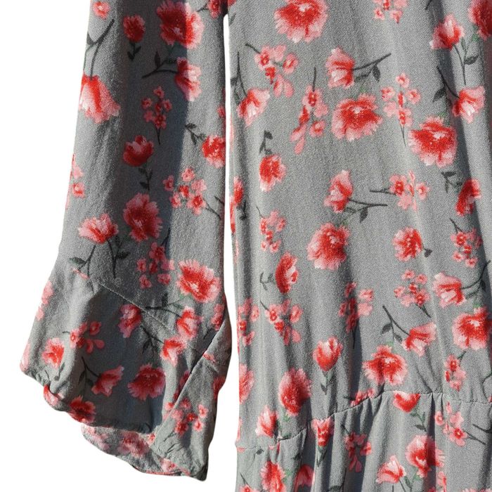 Rochie vascoza 40, M, Vila, mânecă scurta, verde cu flori