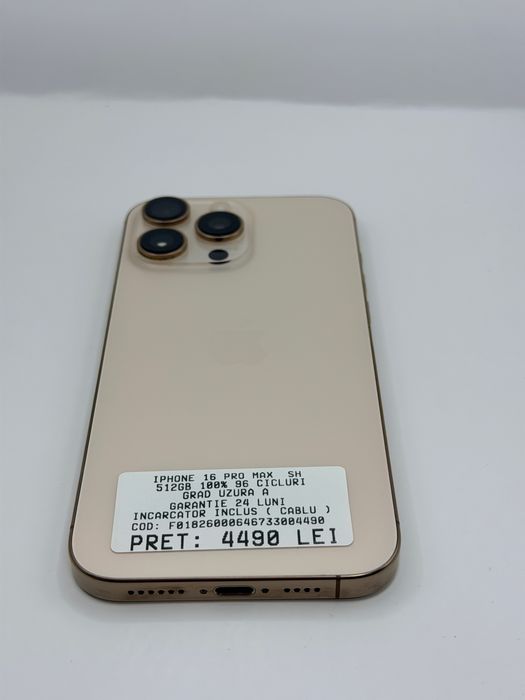Iphone 16 Pro Max 512GB 100% Garantie Rate BuyBack - iphonezone.ro