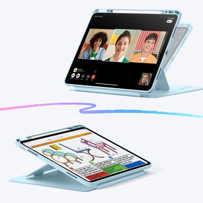 ESR Flip Hybrid Калъф за iPad Air 13″ (2024–2025) – Sky Blue