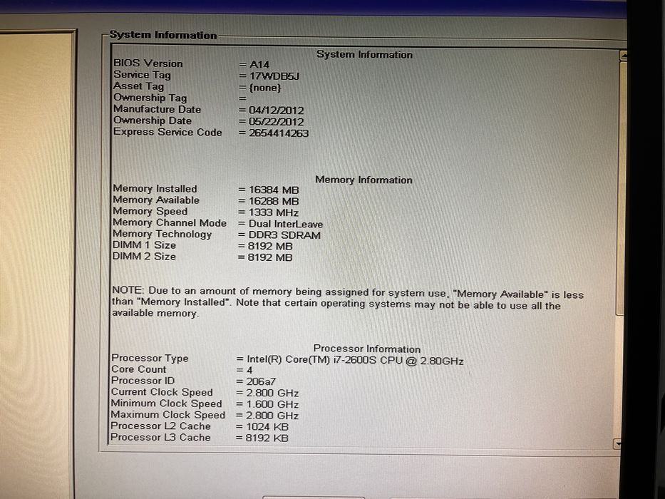 PC DELL unitate cu i7 / 8GB RAM windows 11 cu licenta