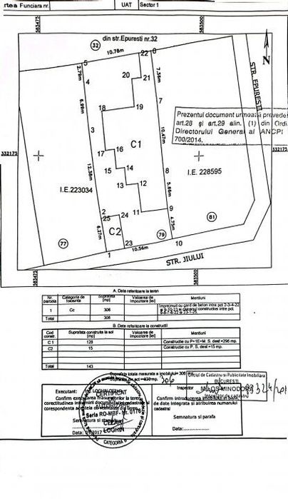 Teren Bulevardul Jiului stradal-constructie renovabila/demolabila