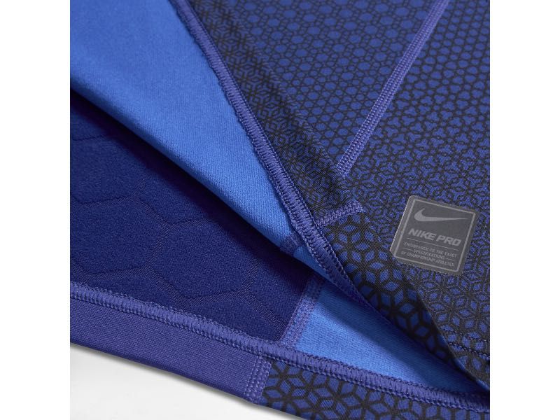 НОВА синя фланела блуза горнище екип NIKE PRO HYPERWARM размер L САЩ