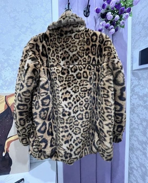 Леопардовая шубка короткая