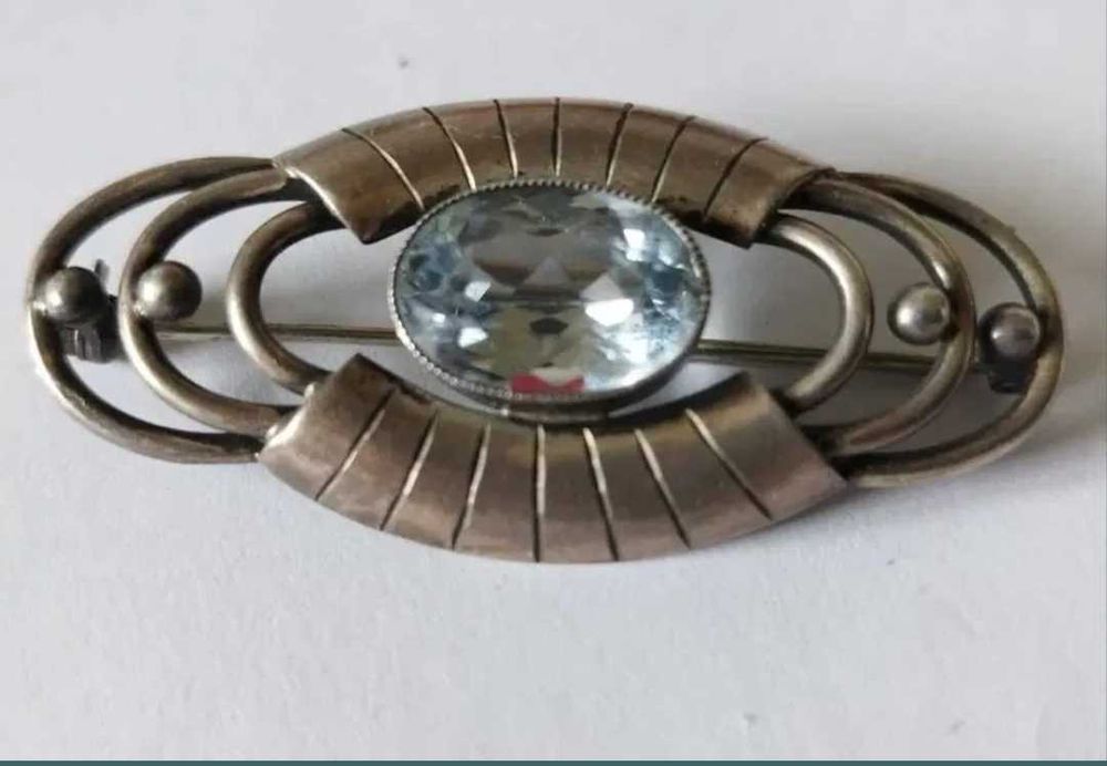 Brosa de dama, veche, argint 835