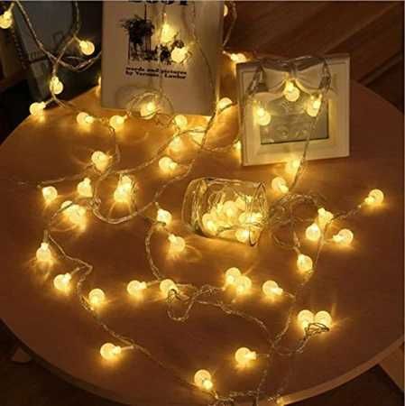 ЛЕД светлинна верига 15 метра с дистанционно на ток, външни