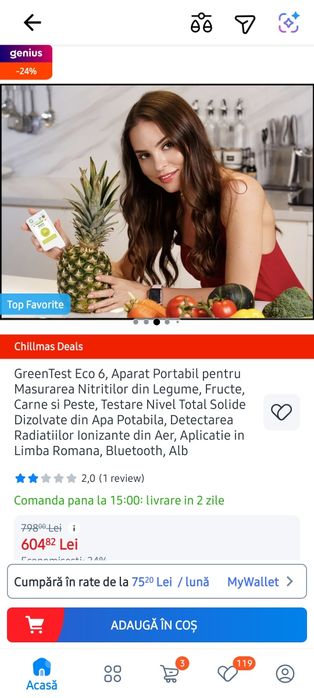 Greentest 6 aparat verificat fructe și legume