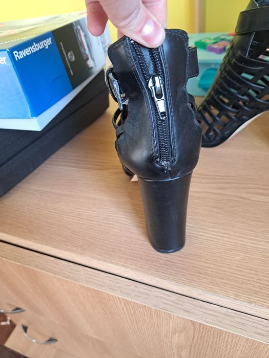 Sandale toc gros  just fab negre marimea 36