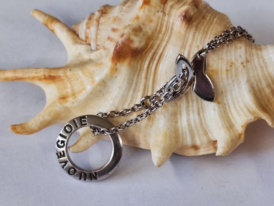 Сребърен комплект гривна с обеци Nuove Gioie